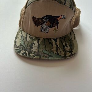 Men's Camo Turkey Patch Trucker Hat - Tan/Green